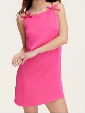 kate spade Hot Pink Bow-Shoulder Mini Dress